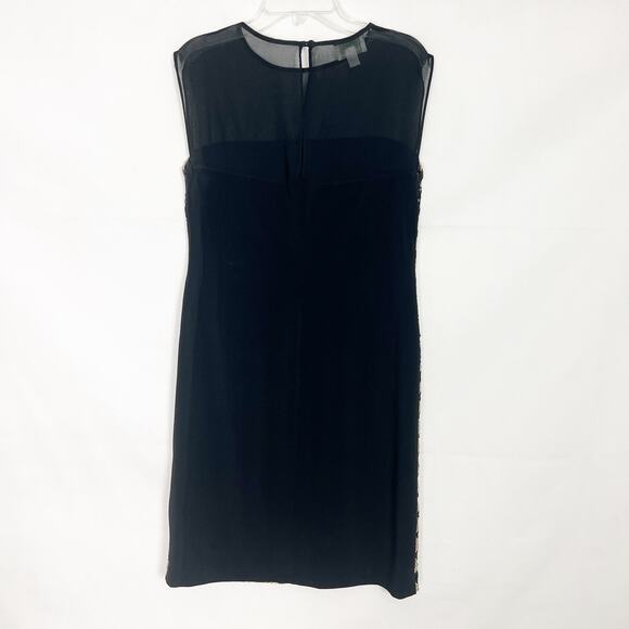 Donna Morgan Chevron Embroidered Mesh Dress Size 4 - Picture 5 of 8